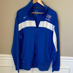 Nike Blue and White Dri-FIT Middle Tennessee Football Jacket